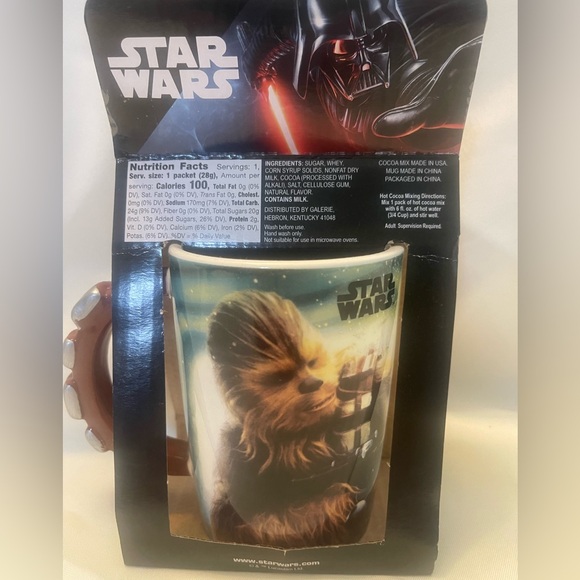 Disney Star Wars Chewbacca Hot Cocoa-Coffee Mug w/Cocoa Mix Cup - Picture 2 of 3